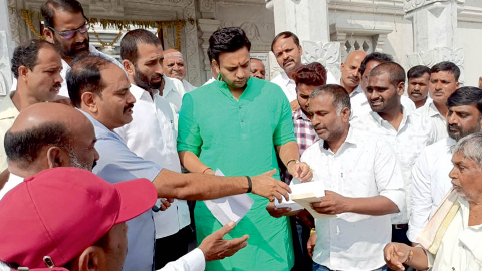 MP meets constituents of Chamundeshwari segment 