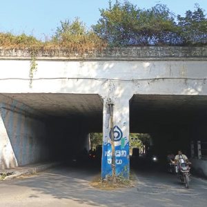 Yadavagiri Railway underpass road in dire need of attention