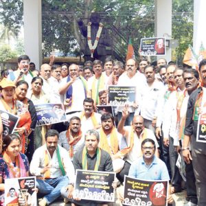 BJP protests Dy.CM Shivakumar's remarks on changing Constitution