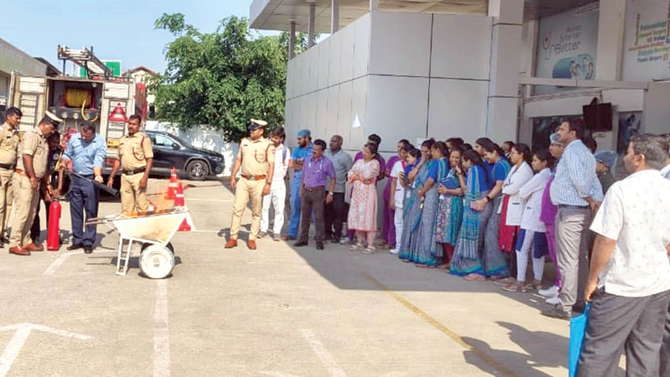 Mock fire drill held at Clearmedi Hospital