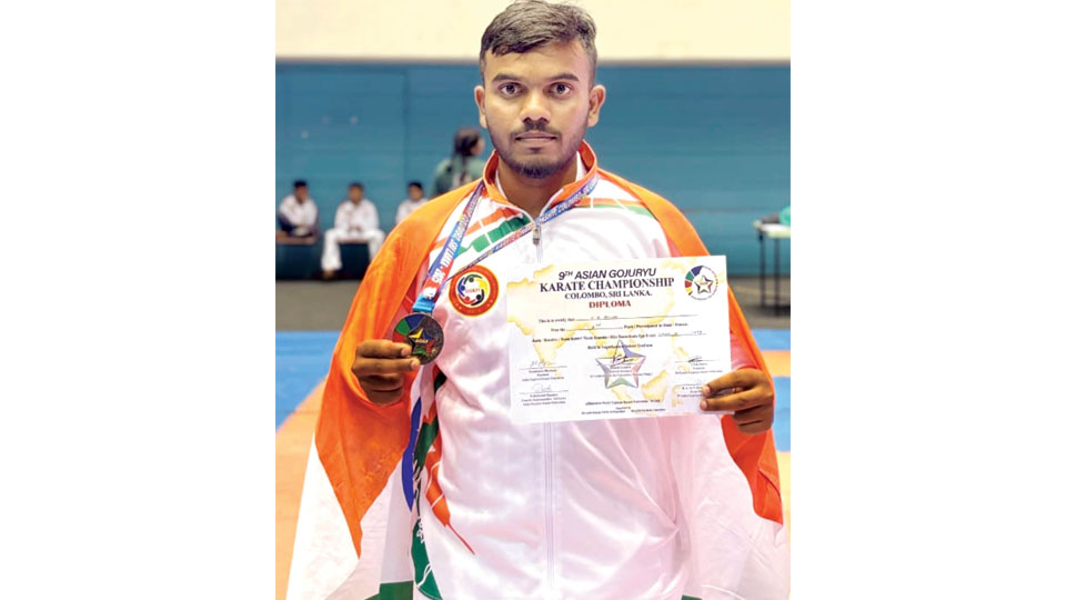 Wins Silver Medal in Karate