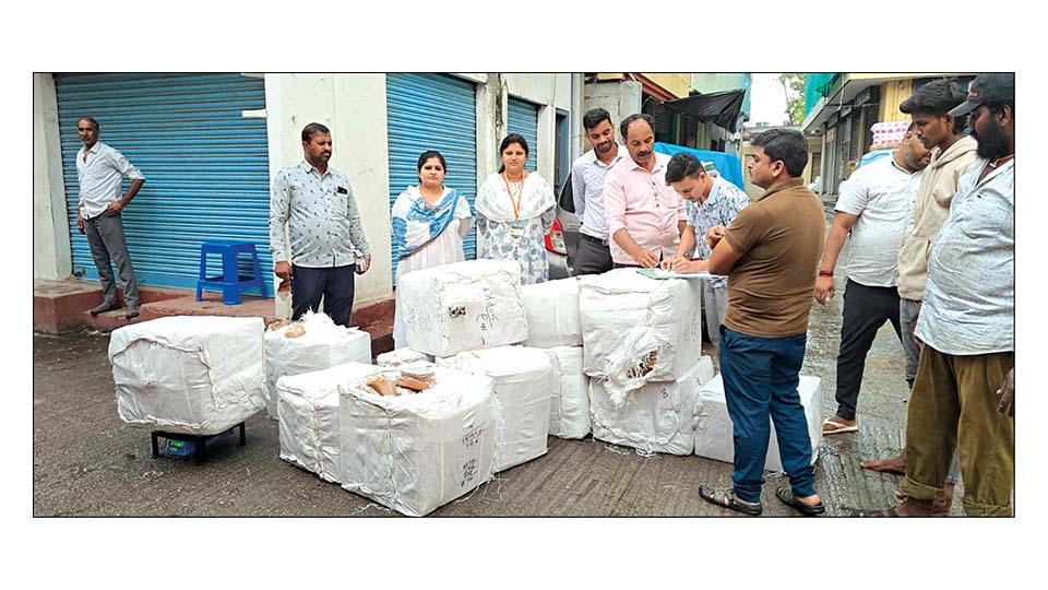 MCC raids two godowns at Santhepet