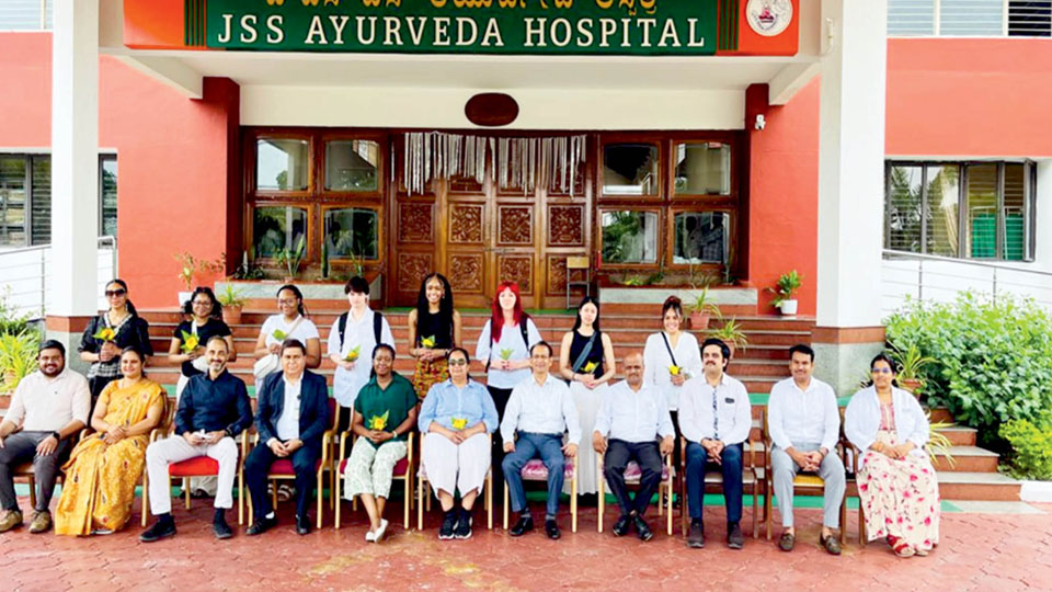 Philadelphia College students visit JSS Ayurveda College