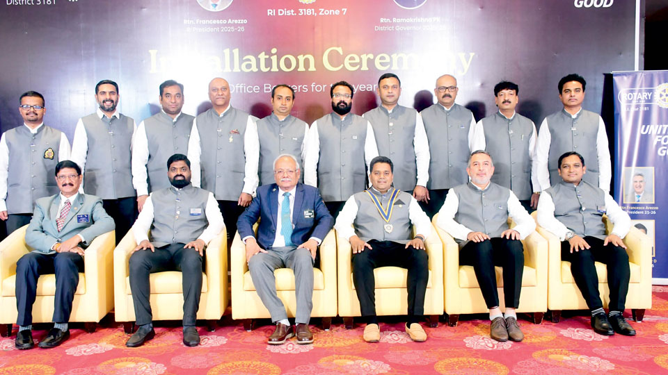 Rotary Mysore installs New Leadership Team