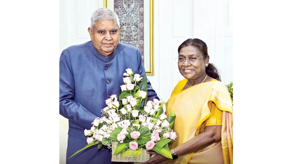 President Murmu accepts VP Dhankhar’s resignation