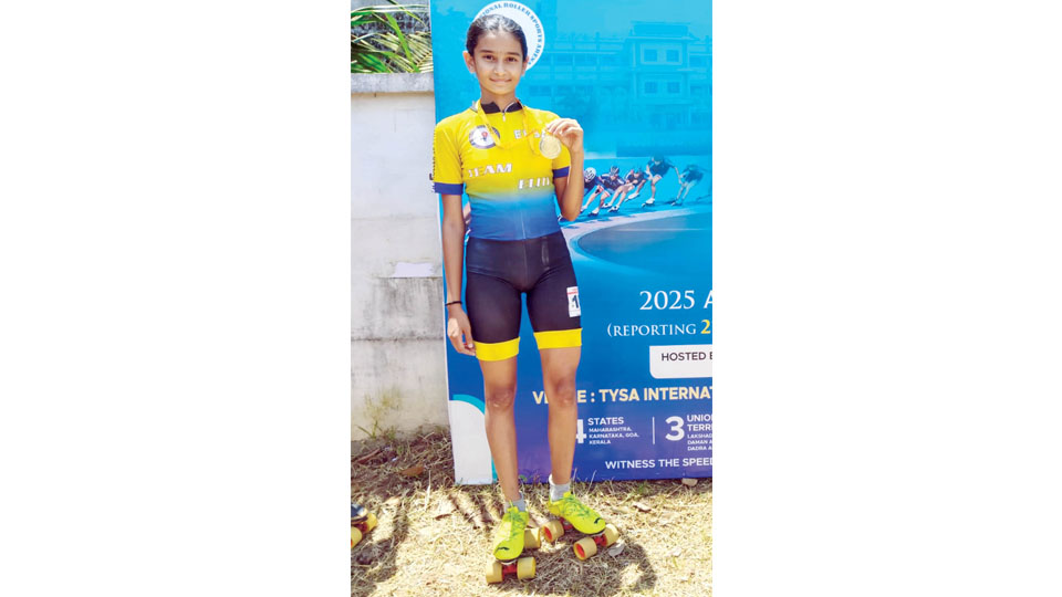 Wins gold in CBSE South Zone II Roller Skating Championship