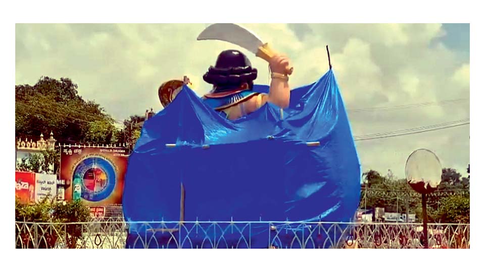 Mahisha Dasara: Mahishasura Statue under wraps; ban orders clamped