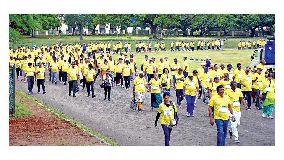 Senior citizens take part in ‘Stroll-a-thon’