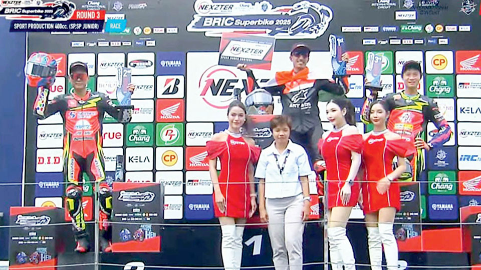 BricSP Superbike 400cc championship: City’s Tasmai Cariappa tops the podium