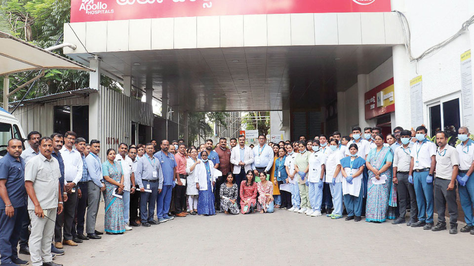 Apollo BGS Hospitals holds mock drill for Dasara emergency preparedness