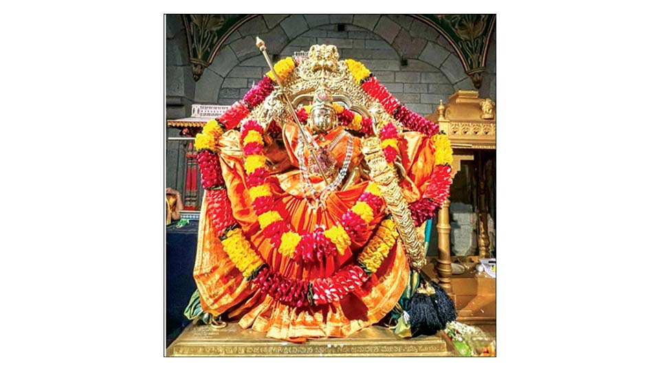 KSIC staff continue silk saree gift to Goddess