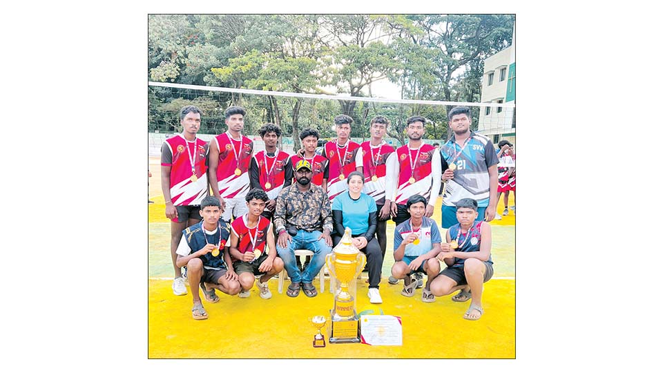 Mysuru boys and girls teams win Karnataka Junior Throwball Championship