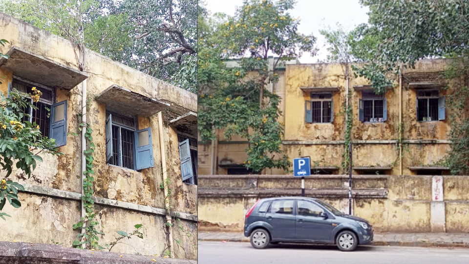 Maharani’s B.Ed College building stands in ruins