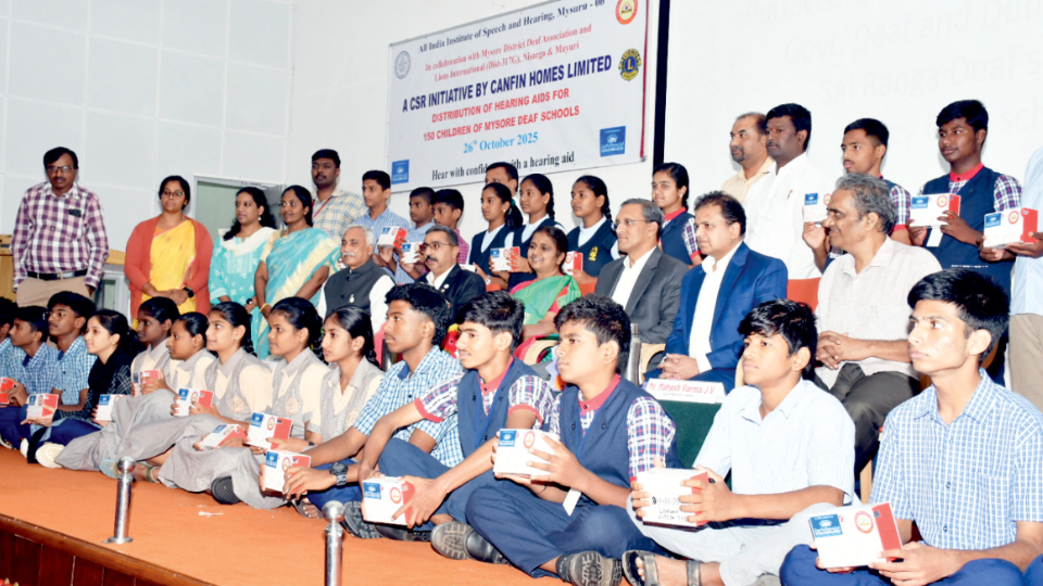 Hearing aids distributed to impaired children