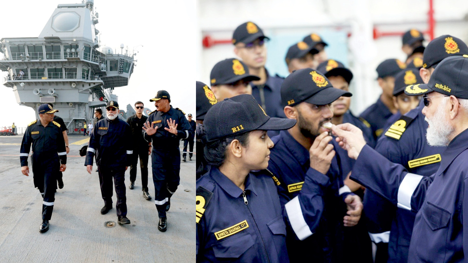 PM Modi celebrates Diwali aboard INS Vikrant in Goa