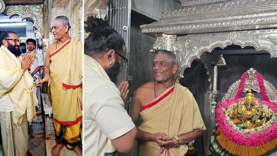 Kantara’s Rishab Shetty visits Chamundi Hill