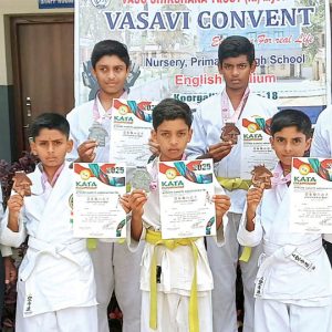 Winners in Karate Tourney