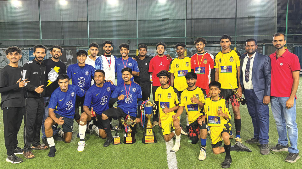Winners – RBFC ,  Runners – Sunrise FC: Yuva Dasara Football Cup-2025 held in city