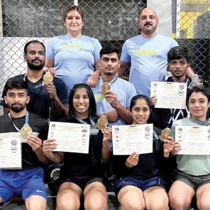 Medal winners in Intl. Combat Festival 