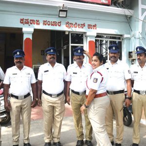 Traffic Police get Blue Peak Caps