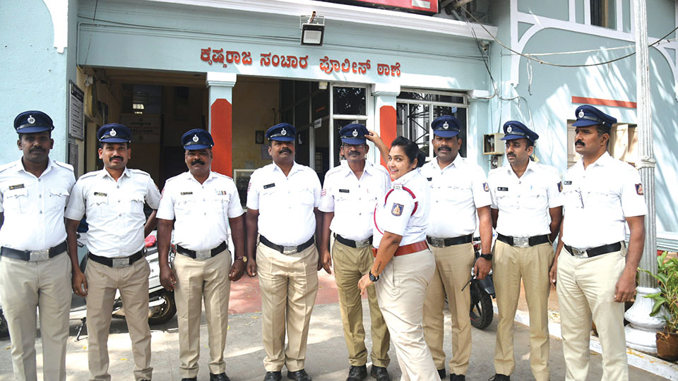 Traffic Police get Blue Peak Caps
