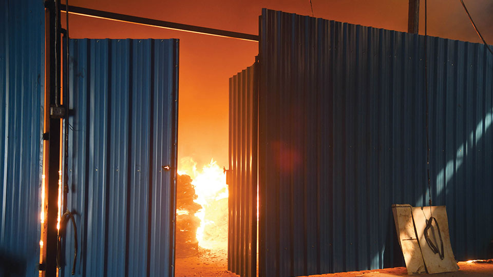 K.R. Hospital bio-waste shed catches fire