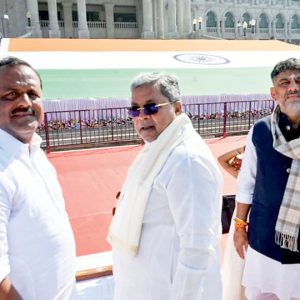 World’s second-largest Khadi National Flag on display at Suvarna Vidhana Soudha