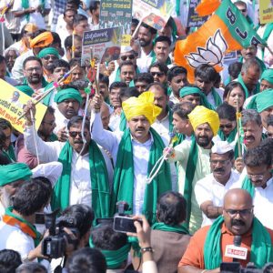 BJP stages massive protest at Belagavi over farmer issues
