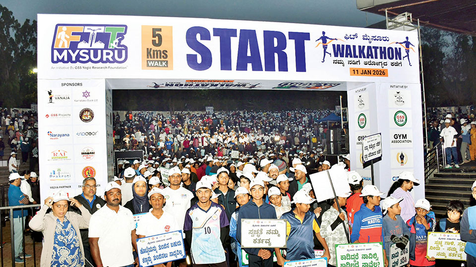 Thousands take part in ‘Fit Mysuru Walkathon’