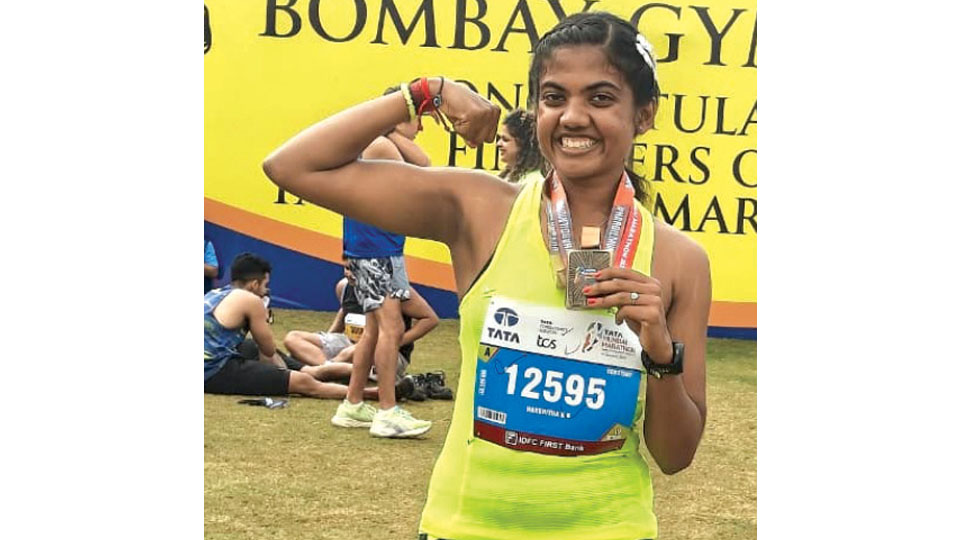 Mysuru girl bags silver in Mumbai Marathon