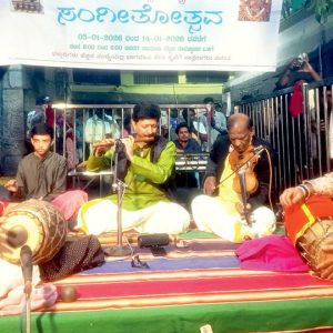 Karnatak Classical Flute Concert on Day-8 of Chamundi Hill Kotharotsava