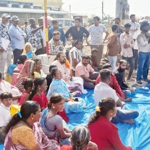 PRASHAD scheme atop Chamundi Hill: Protests erupt; works halt