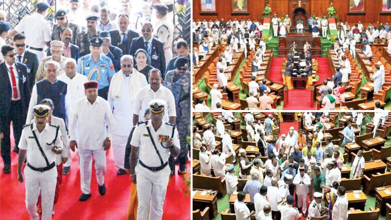 High drama at Joint Session of Karnataka Legislature: Guv Vs Govt ...