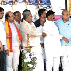 CM launches development works worth Rs. 323 crore in Varuna Constituency