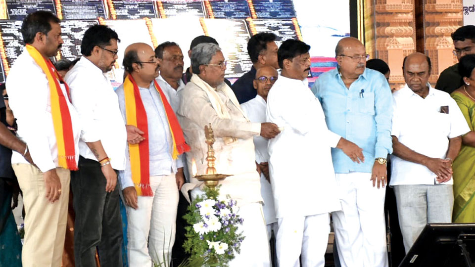 CM launches development works worth Rs. 323 crore in Varuna Constituency
