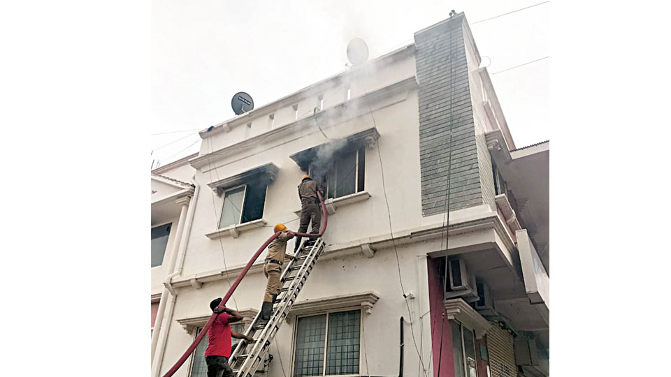 Fire mishap at de-addiction centre in Sathagalli