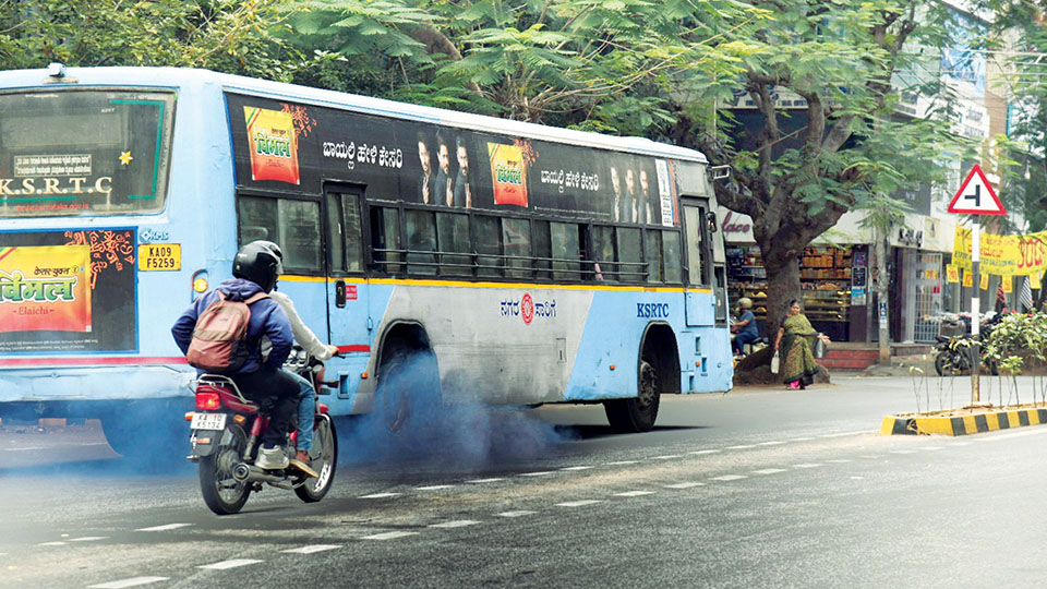 Old KSRTC buses polluting city
