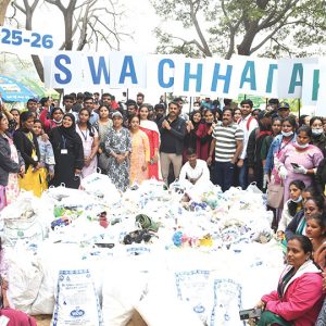 Cleanliness drive at Kukkarahalli Lake