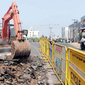 Hyder Ali Road levelling, widening works pick up