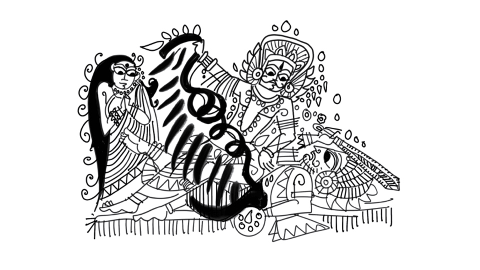 Bhima, guardian god, in Nepal