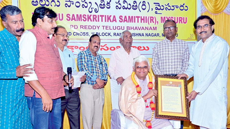 City’s Telugu Samskritika Samithi felicitates ‘Millet Man of India’