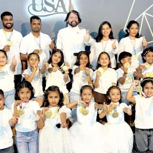 Medal winners in sports dance championship