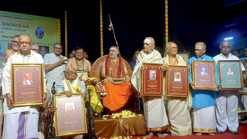 Mysuru art patron honoured in Chennai