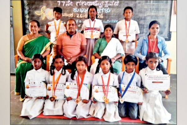 Students win medals in yoga competition
