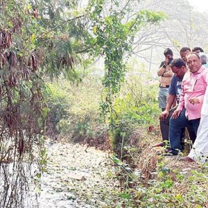 UGD water flowing to Lingambudhi Lake: MLA inspects spot, assures solution