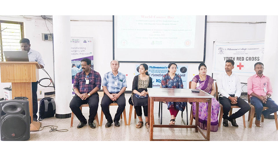 Cancer detection and awareness camp at St. Philomena’s College