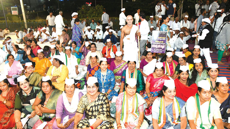 Congress stages overnight dharna seeking restoration of MGNREGA Scheme