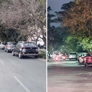 Traffic chaos on Gaganachumbi Double Road in Kuvempunagar