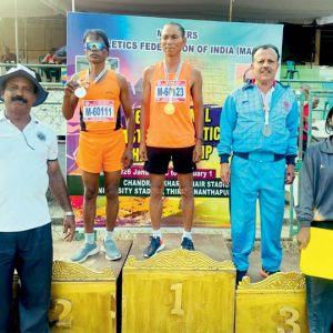 Wins bronze in National Masters Athletic Meet