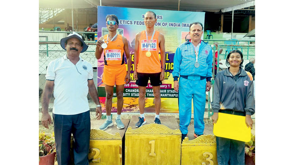 Wins bronze in National Masters Athletic Meet